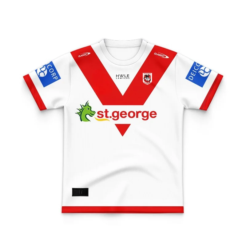 2024 new Kids St. George lllawarraDragons home and away rugby jerseys (Custom name and number )