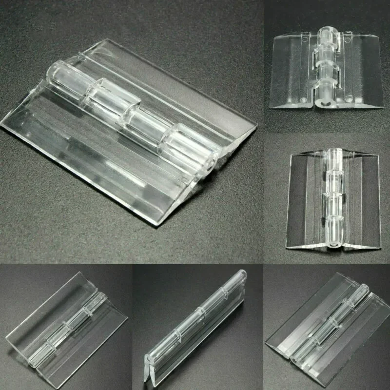 10Pcs/bag 3 Sizes 25X33 30X33 38X45  Plastic Folding Hinges Transparent Perspex Hinge Durable Clear Acrylic.