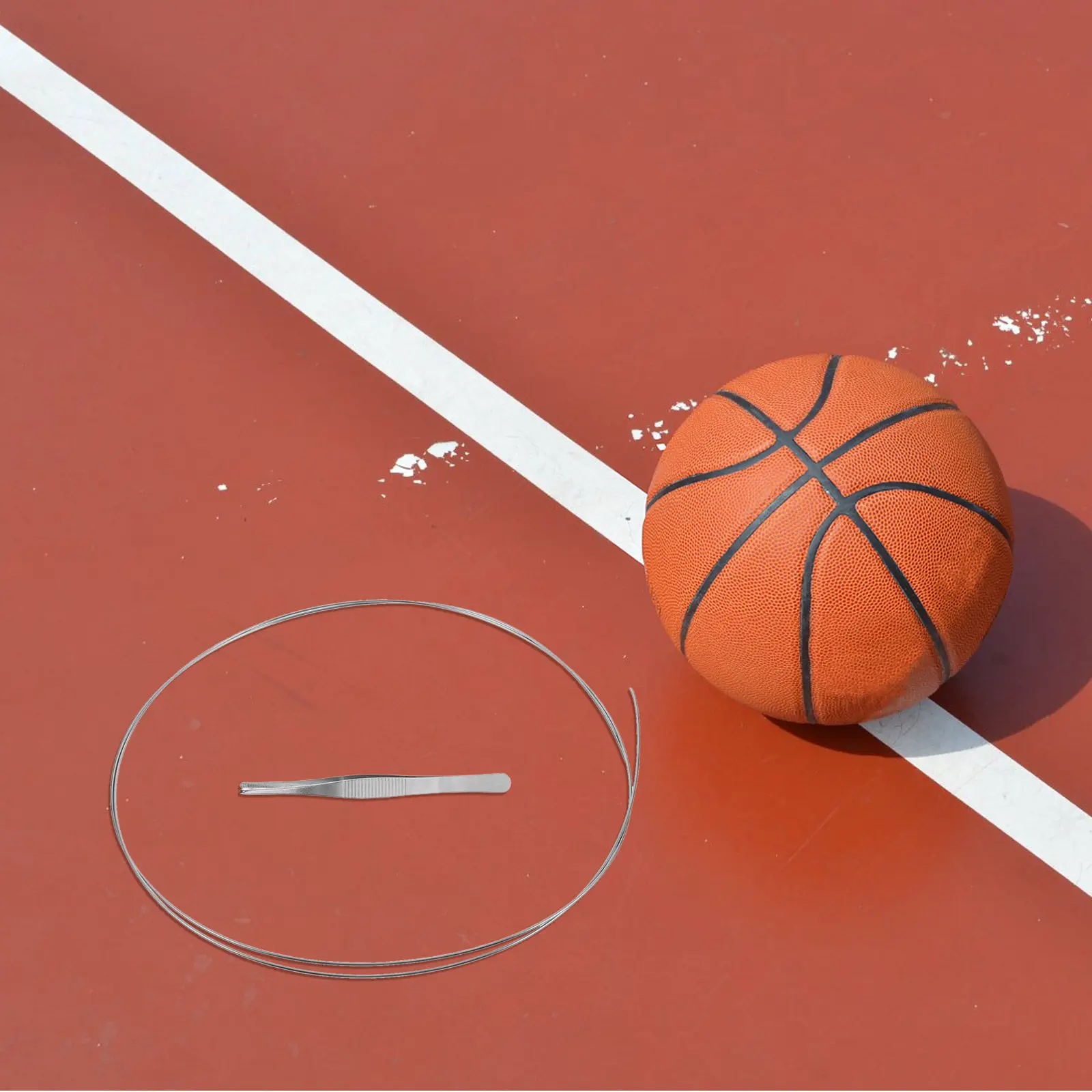 1Set Basketball Net String Stainless Steel Wire Wire Rope Outdoor Hoop Replacement Threading Cord Durable Easy Setup