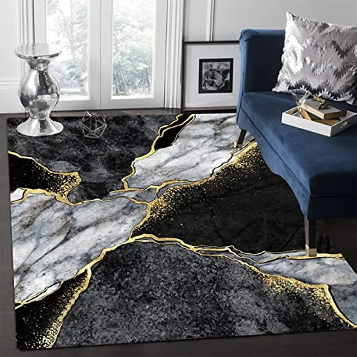 Alfombra de mármol abstracto para sala de estar, decoración de lujo para el hogar, sofá, mesa, alfombras de área grande, dormitorio, mesita de noche, Tapis de salón