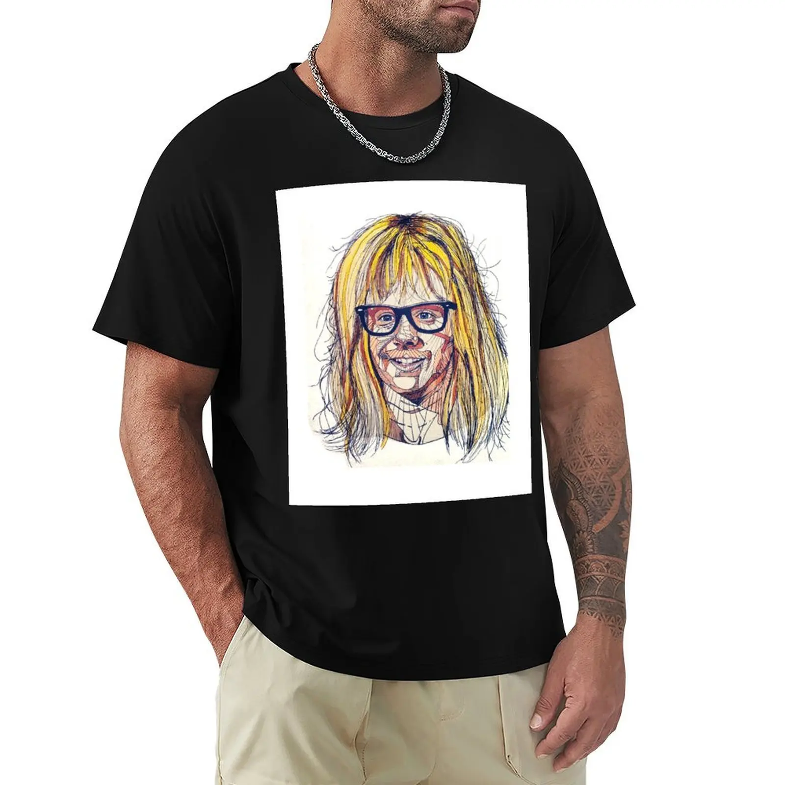 

Garth Wayne's World T-Shirt blanks hippie clothes Funny t-shirt mens graphic t-shirts big and tall