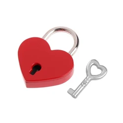 Vintage Wish Lock Mini Heart Shaped Lock Wedding Keyed Padlocks Personalized Padlock for Jewelry Box Small Wooden Box