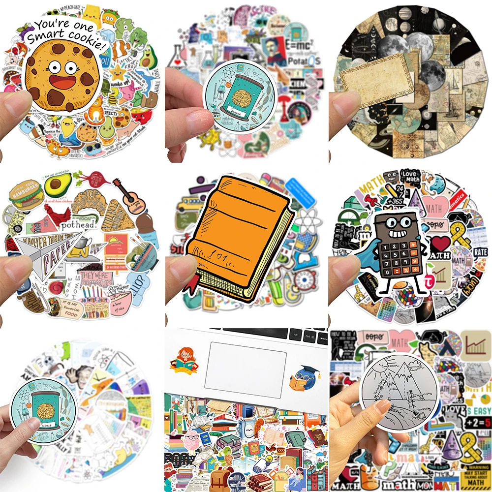 10/30/50PCS Interesting Study Stickers Cartoon Creative Graffiti Refrigerator Early Education Childrens’Toy Decoration Wholesale