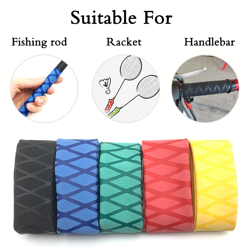 5 Colors Non-slip Heat Shrink Wrap Tubing 2M Fishing Rod DIY Handle Insulation Waterproof Racket Handle Grip 15-50mm