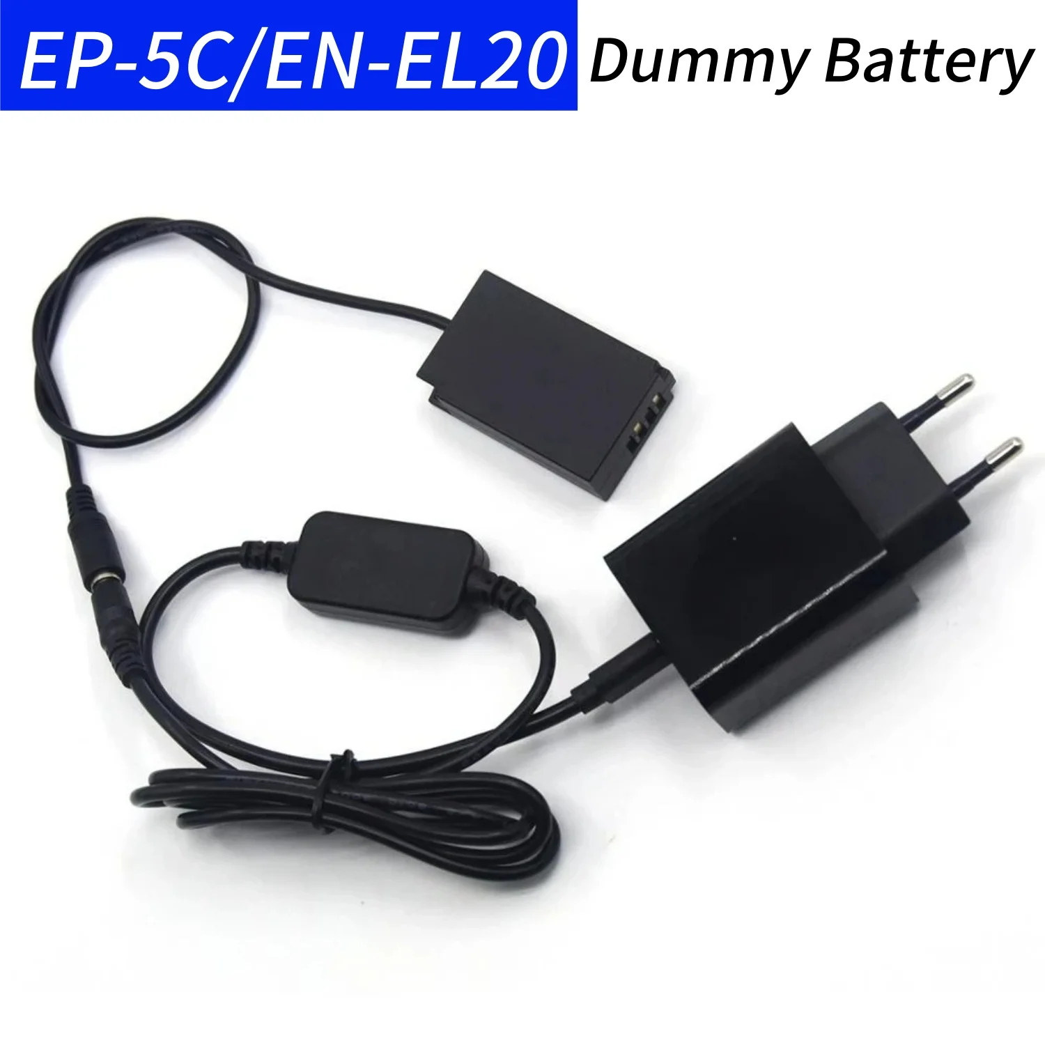 

EN-EL20 Dummy Battery EP-5C DC Coupler&USB PD Charger&USB-C to DC Cable for Nikon 1J1 1J2 1J3 1S1 1AW1 V3 Camera