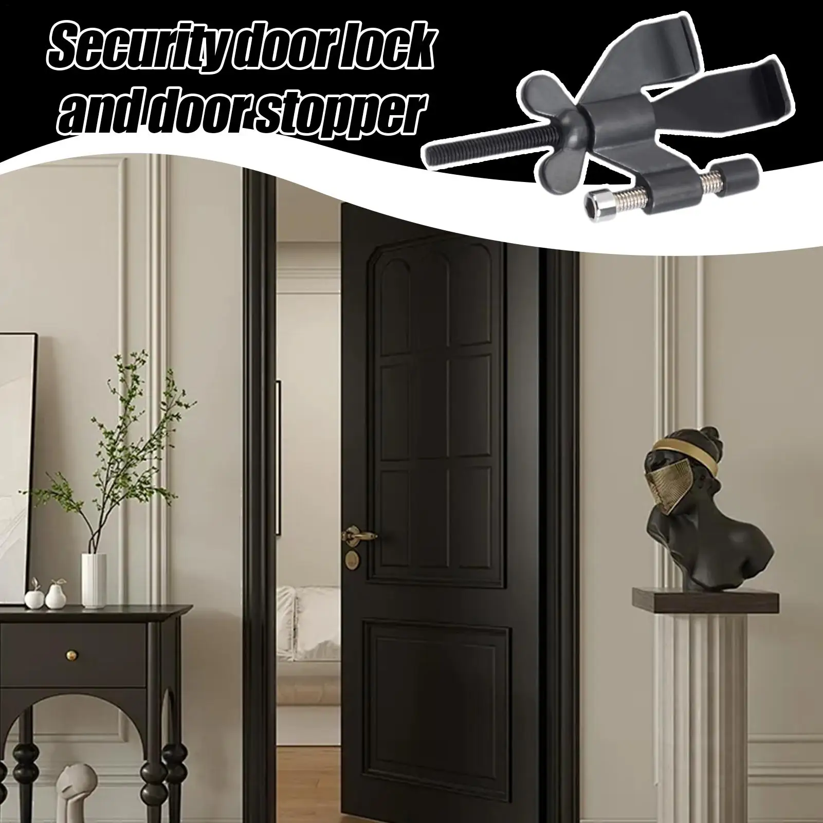 Tür Blocker Sicherheit Tragbare Keine Bohren Sicherheit Schloss Tür Jammer Stopper Sicherheit Schloss Für Wohnung Wohnheim Hotel College Reisenden