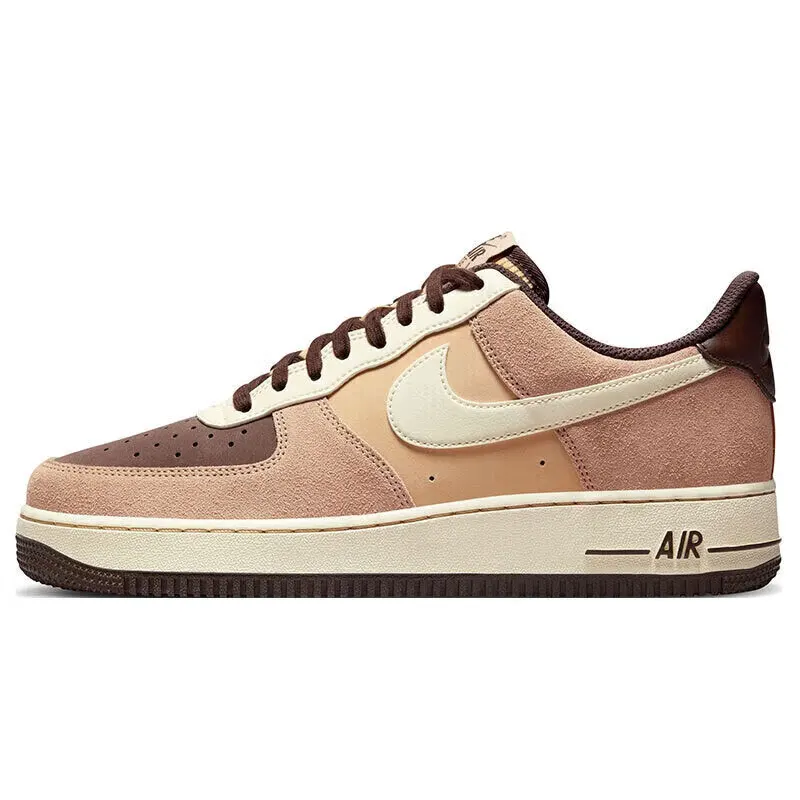 Nike Air Force 1 Low original men's and women's board shoes fashionable versatile casual shoes white and purple color matching