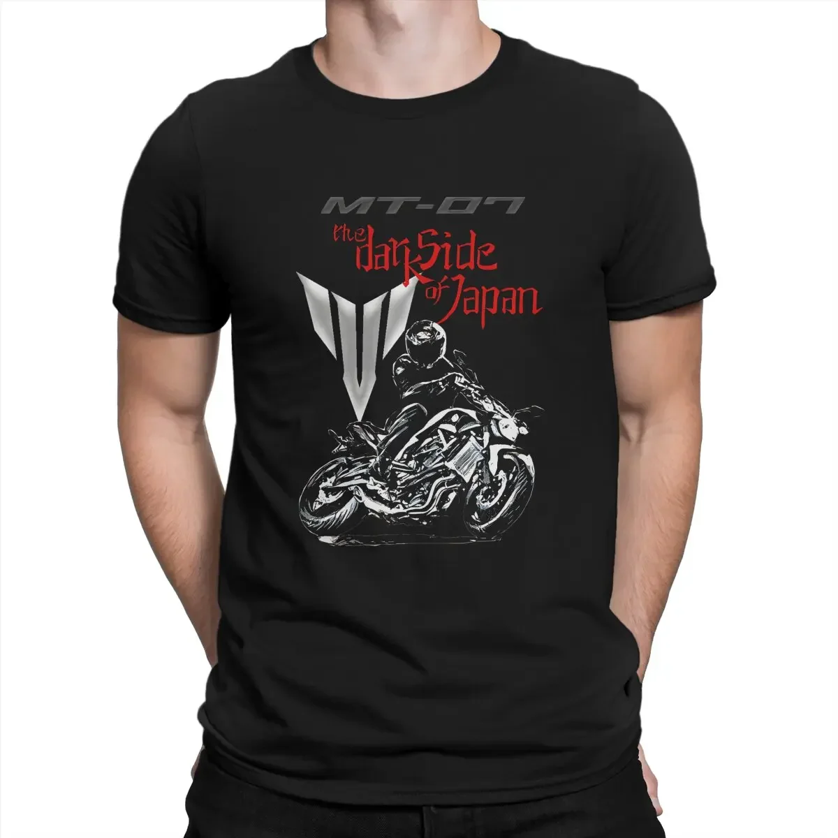 MT 07 FZ 07 Men's T Shirt Y-Yamaha Funny Tees Short Sleeve Crewneck T-Shirts 100% Cotton Original Tops