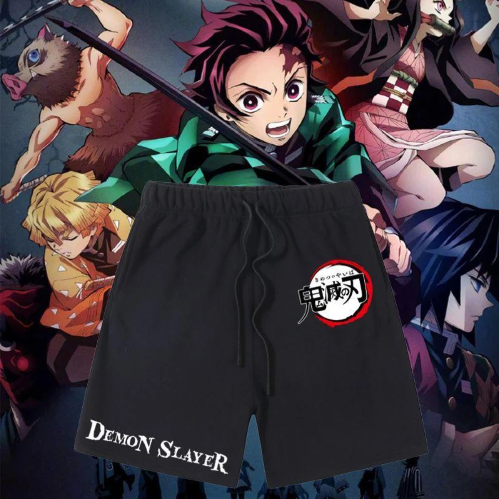 

Шорты Demon Slayer, товары в стиле аниме, японский 2D стиль, новинка лета 202, свободные и модные брюки для мужчин