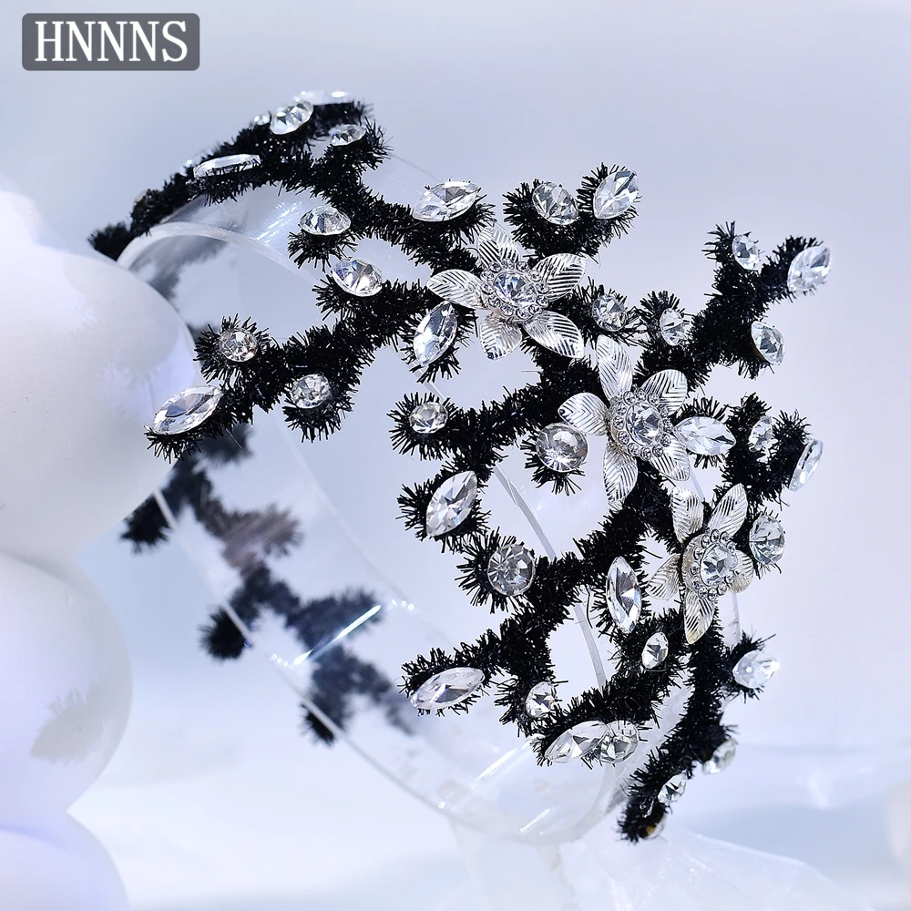 HNNNS Guest Wedding Headdresses Handmade Luxury Headbands Women's Formal Dress Headwear Rhinestone Bridal Hair Accessories A385