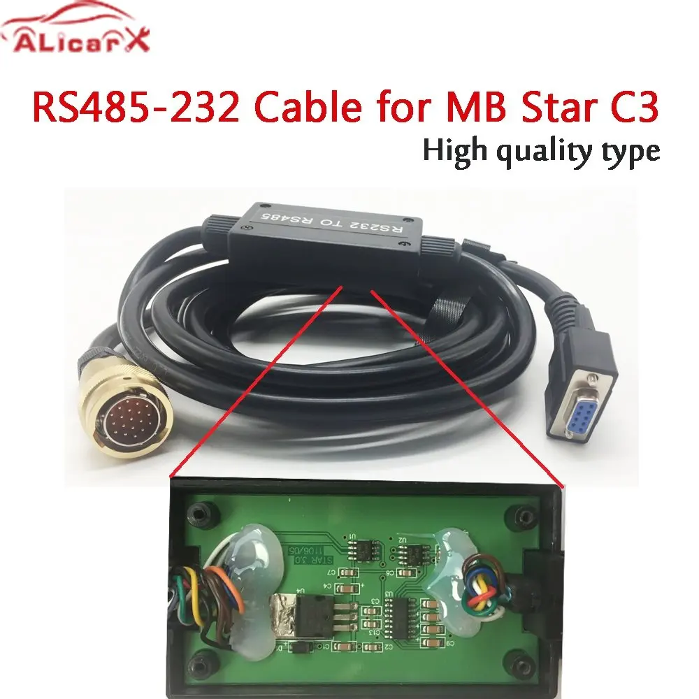 

OBD 16PIN RS232 cable for MB Star C3 Mux Diagnostic RS232 to RS485 connect Cable Star Diagnostic C3 Scanner RS232 Cable