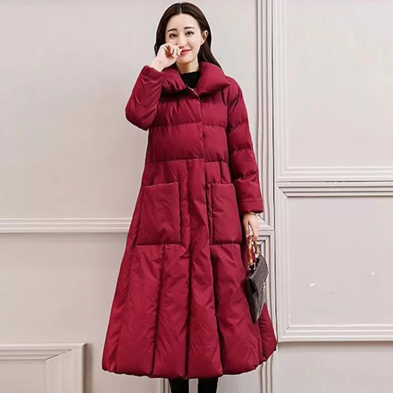 Winter Jacket Women Long Down Jackets Warm Parkas 2024 New Female\'s Casual Thick Quilted Cotton Puffer Coats Parkas Outwear