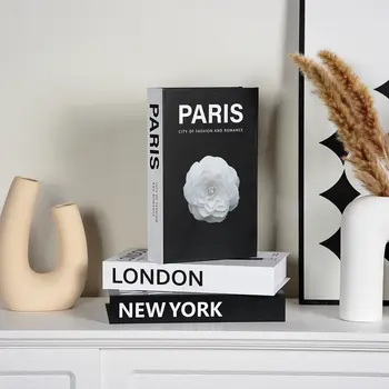 Lyxiga falska böcker för dekoration öppningsbar simuleringsbok förvaringslåda soffbordsböcker villa hotell heminredning skytte rekvisita 8 best sales Book prop - №7