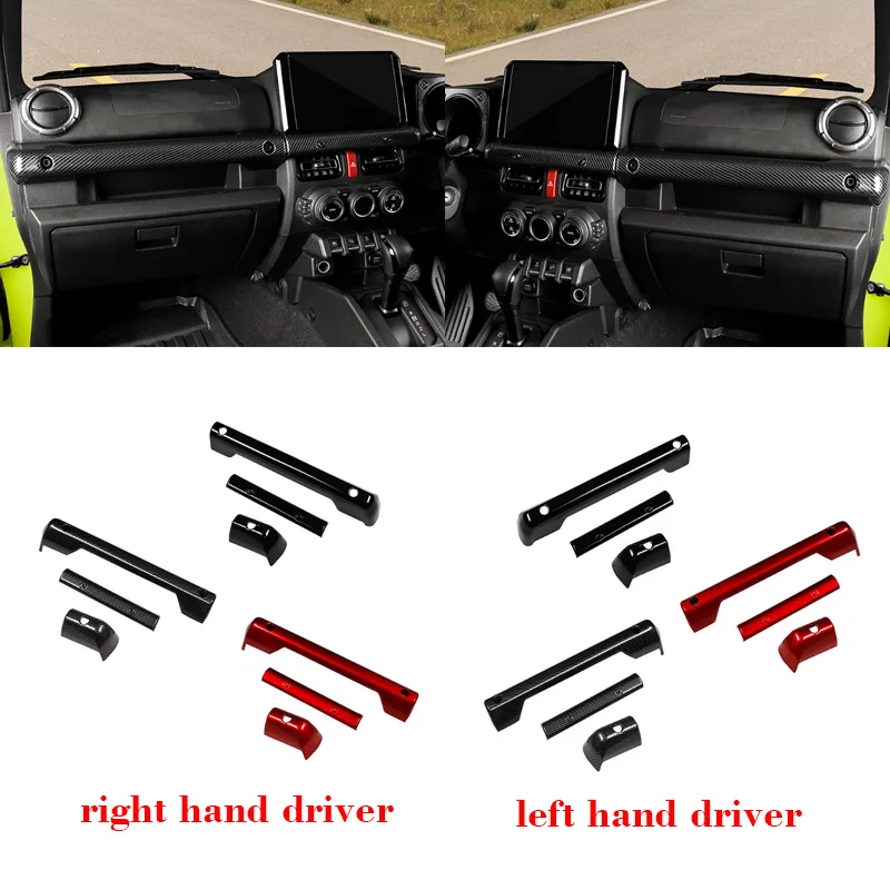 

LHD RHD для SUZUKI Jimny Nomade 5/SIERRA 3 2019-2025 ABS, черная центральная панель управления, полоса, декоративная бухта, аксессуары для интерьера