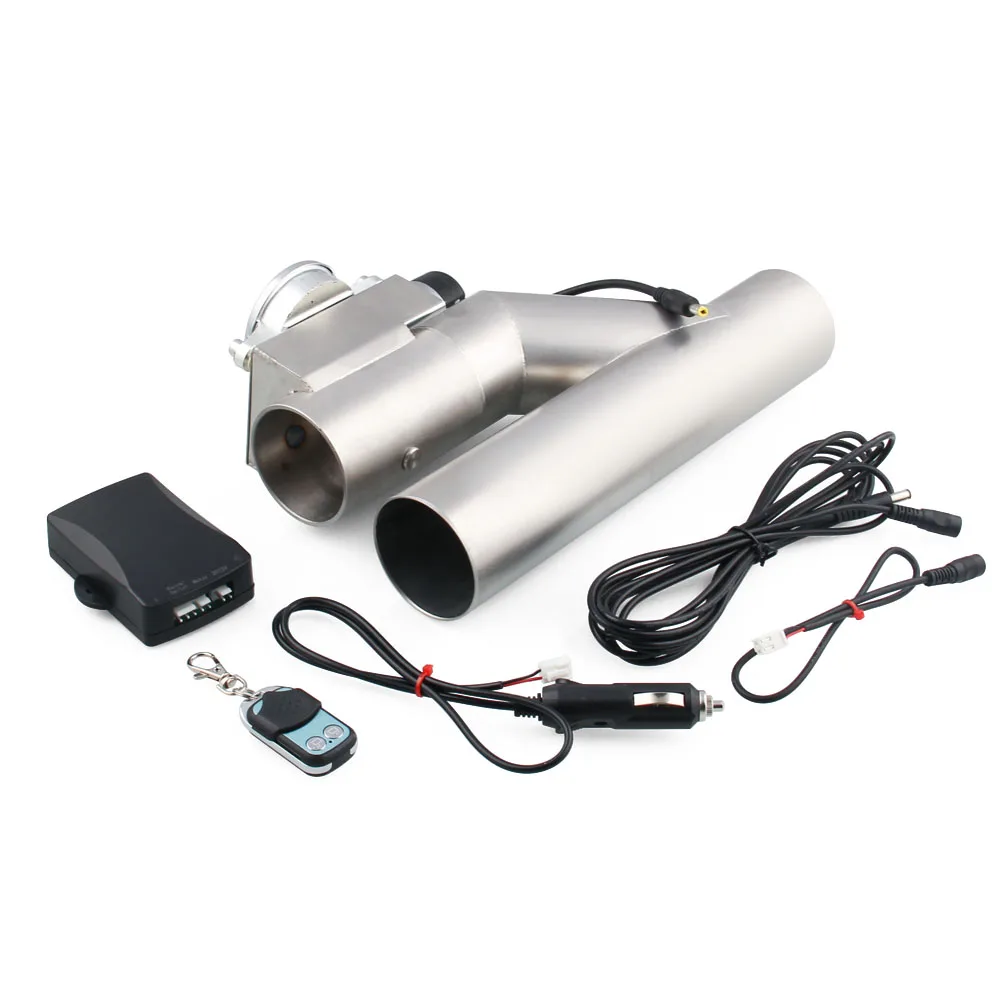 

Universal 3 inch Electric Exhaust Catback Turbo Electric E Cut Out Y Pipe+Remote+Switch+Harness Car