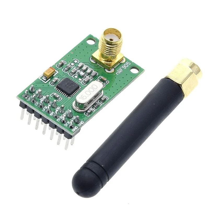 NRF905 Wireless Transceiver Module Wireless Transmitter Receiver Board NF905SE With Antenna FSK GMSK 433 868 915 MHz
