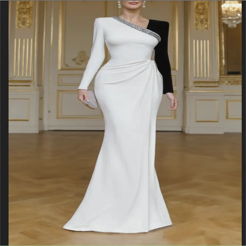 

Белые платья русалки для выпускного вечера Элегантное длинное вечернее платье Satian для особых случаев длиной до пола, вечерние платья 2025 по индивидуальному заказу