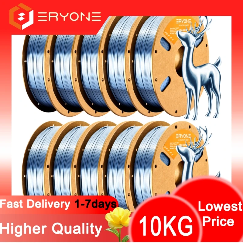 

Акция Eryone, Новое поступление, ультра шелковая нить PLA, 3D-печать 1/3/5/10 кг, 1,75 мм для 3D-принтера, высокое качество, быстрая доставка