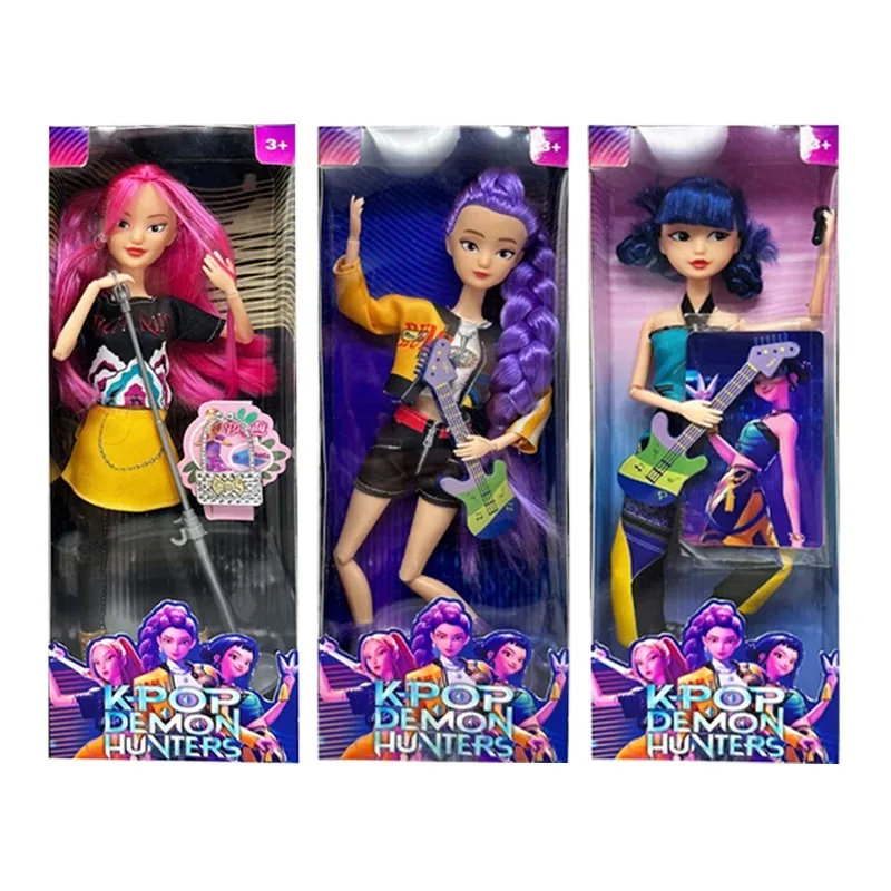 2025, chasseurs de démons K-POP de 11.5 pouces, action animée de forme exquise avec chanson à thème Rumi Zoey Mira, cadeaux d'anniversaire pour filles