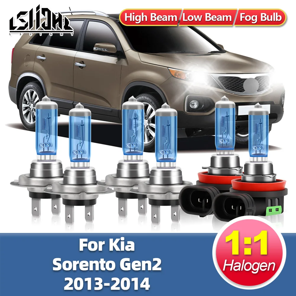 

LSlight для Kia Sorento Gen2 2013 2014 Мощные галогенные фары 100 Вт Автоматические передние фары Лампа 6000K Автомобильные дальние ближние фары
