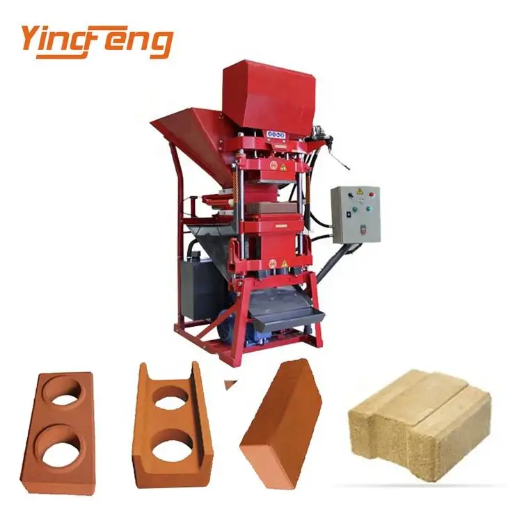 Clay Brick Making Machine Fully Automatic Hydraulic Compression Mobile Block Forming Brick Press