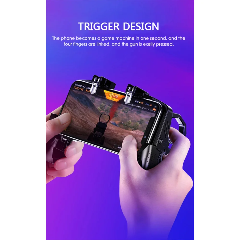 وحدة تحكم ألعاب الهاتف المحمول K21 لـ PUBG Aim Trigger Fire Button L1 R1 Shooter Sensitive Joystick Gamepad لهاتف iPhone وAndroid