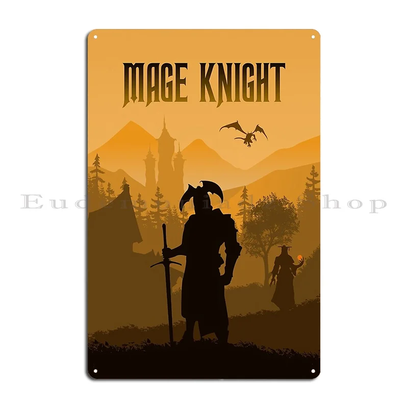 Mage Knight Board Games Minimalist Travel Poster Style Board Game Art Metal Signs Garage Club Printed Decoration Tin Sign Poster