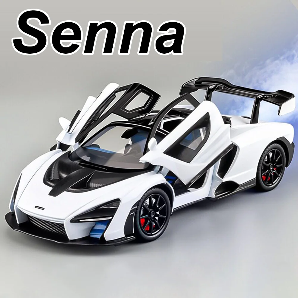 1-24-合金セナボリードダイキャストカーモデルおもちゃの車衝撃吸収ゴムタイヤ付きプルバック車両友人の誕生日プレゼント用