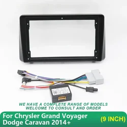 For Chrysler Grand Voyager Dodge Caravan 2014+ Car Radio Android MP5 Player Stereo Casing Frame 2Din Head Unit Fascia Dash Panel