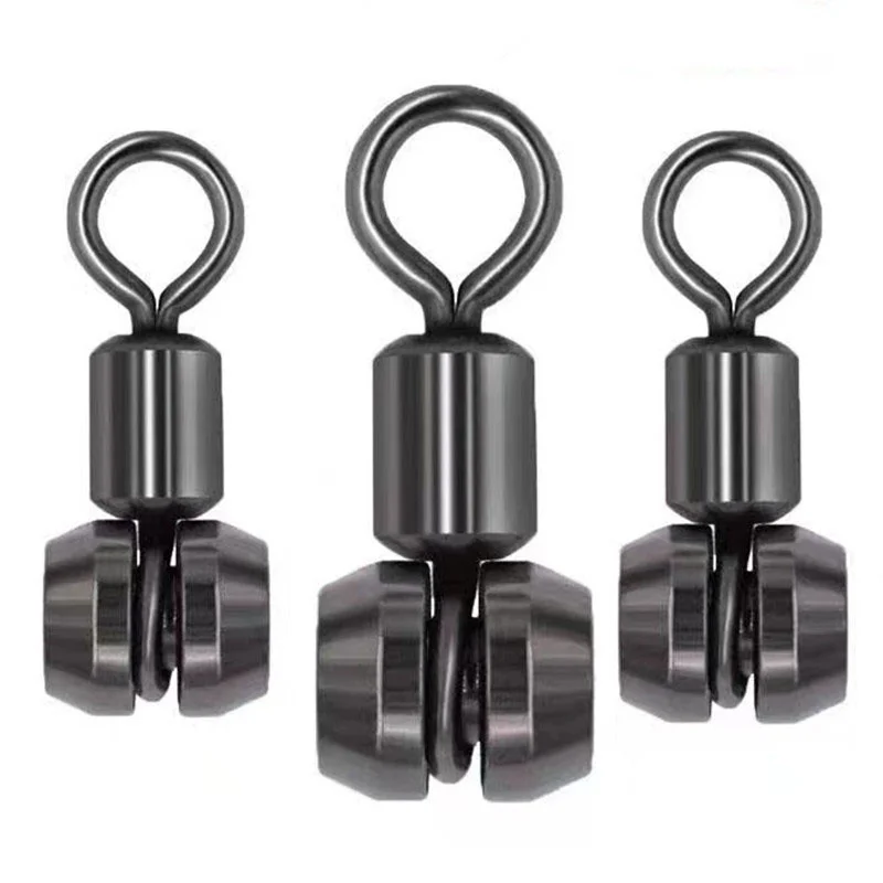 

100 шт. вращающаяся рыболовная перекрестная леска Вертлюг сверхмощный 3-сторонний шарикоподшипник соединительная головка поворотное твердое вращающееся кольцо рыболовные аксессуары