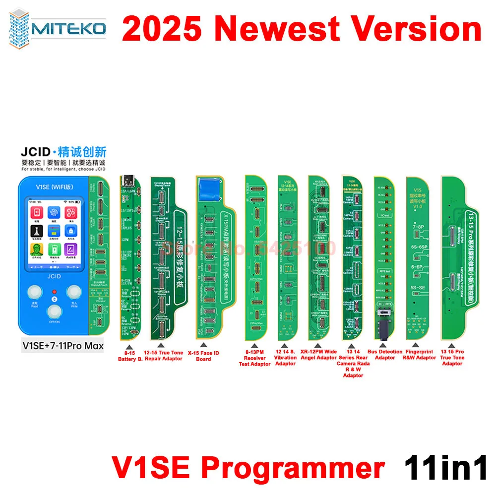 NONE JC V1SE 2025 Programmierer Dot Projektor Lichtempfindliche Original Farbe Touch Shock Batterie Fingerabdruck SN Reader für 7 8 8P x 11 12 5