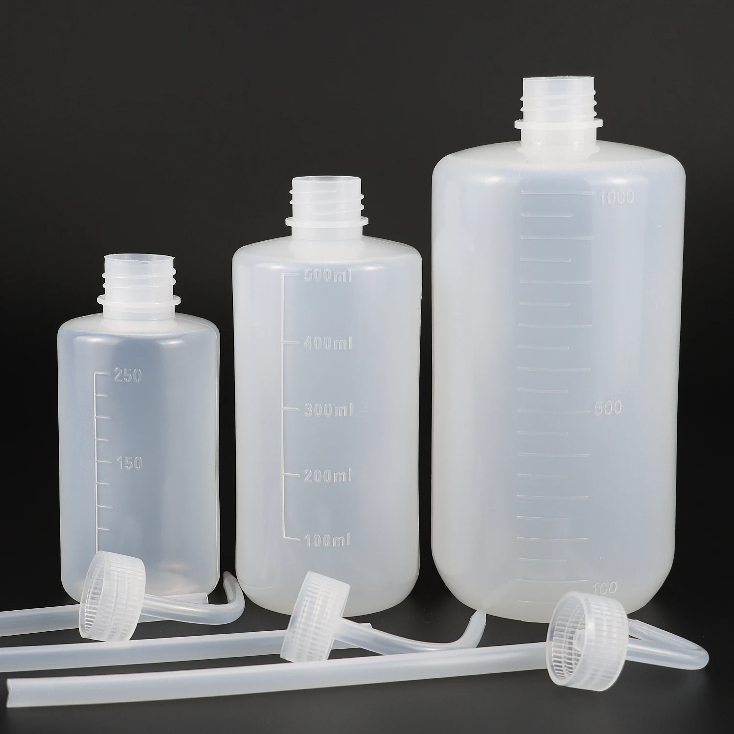 250/500/1000mL Plastic Squeeze Bottle with Scale Labels Watering Tools Watering Can White for Indoor Plants Cleaning Washing