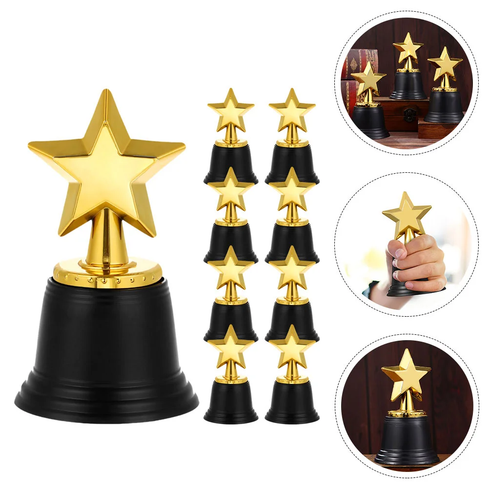 

Star Trophy Competitions Prize Award Cups Decorative Plastic Trophies Gold The Medal Model Reward for Games