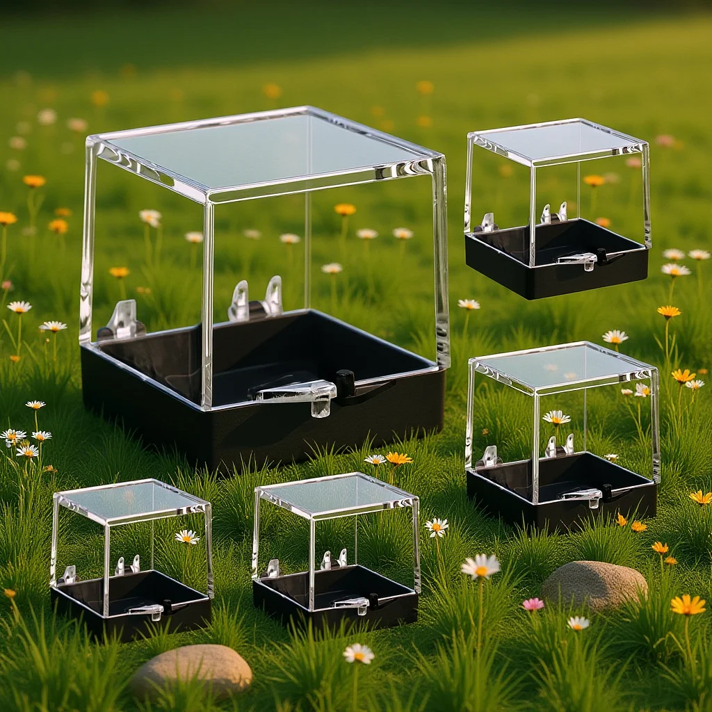 

12pcs Clear Plastic Mineral Specimen Storage Box Square Display Case for Rock Sample Jewelry Coin Collection Practical Container