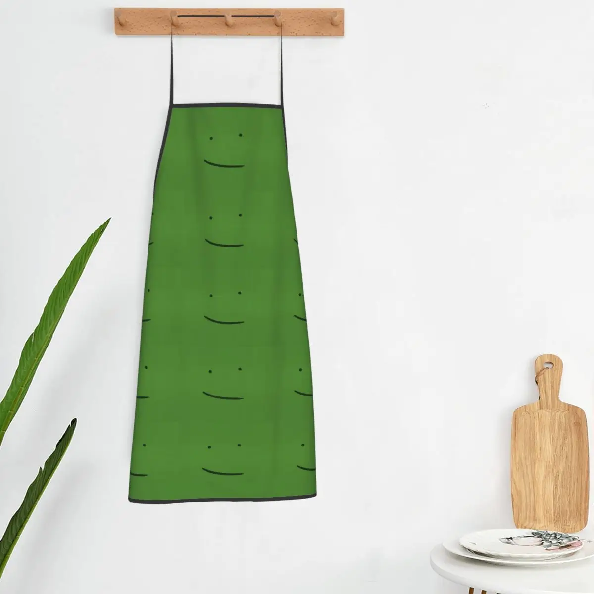 Liam Plecak From Hfjone Smile Apron Chef Cooking Tablier Sleeveless Bib Kitchen Cleaning Pinafore for Women Men Gardening