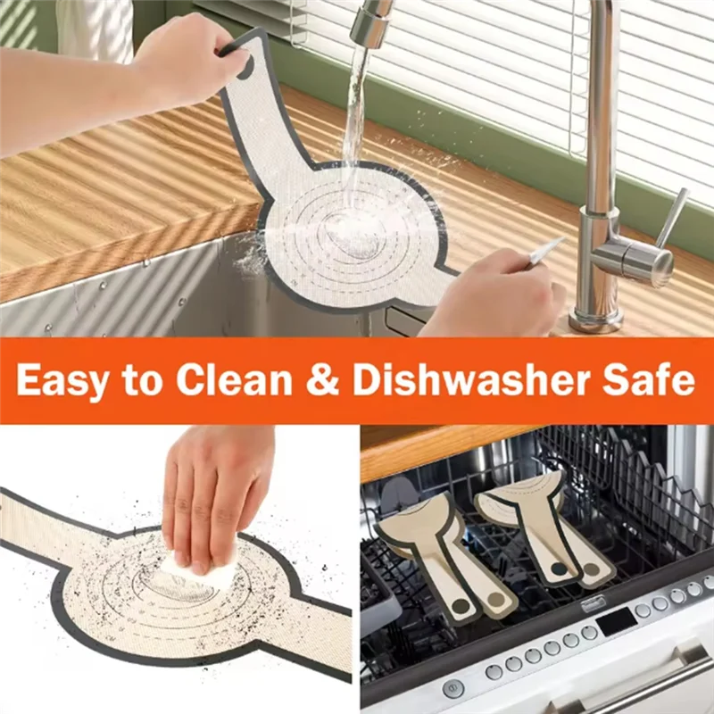 

ABLN-2Pcs Silicone Bread Mat Long Handle High Temperature Resistance Baking Bread Sling Sourdough Baking Mats Kitchen Tool