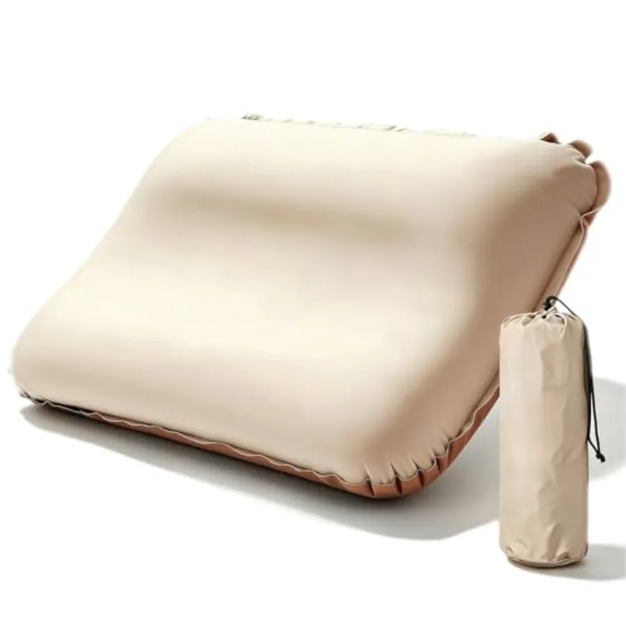Automatic Inflatable Travel Pillow with Memory Foam