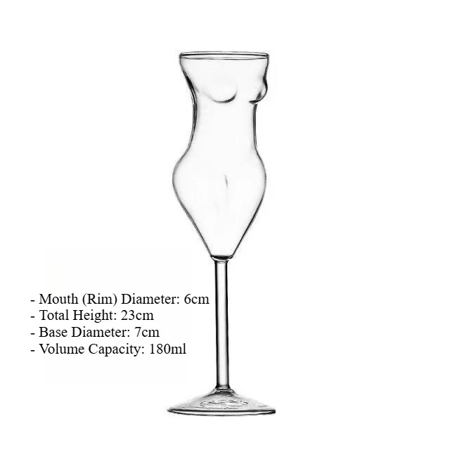 

Creative Lady Body Shaped Glass Cup Sexy Chest Design Handle Mug Beer Wine Shot Glass Suitable for Vodka Whiskey Daily Drinking