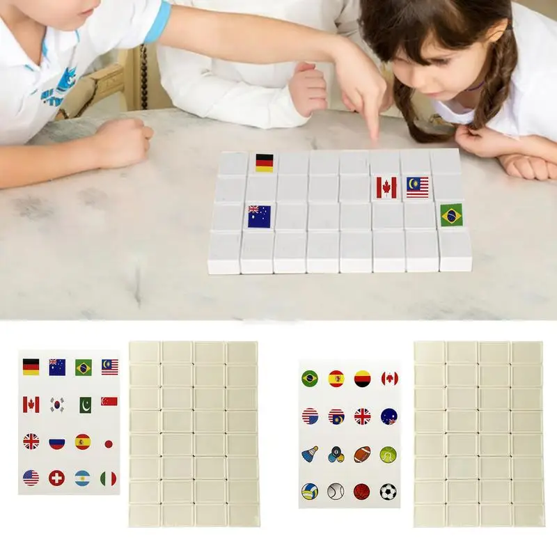 Escape Game Blocks With Stickers Escape Mahjong Blocks Game Kit Smooth Touch Board Game Toy For Travel Work Relaxation Family