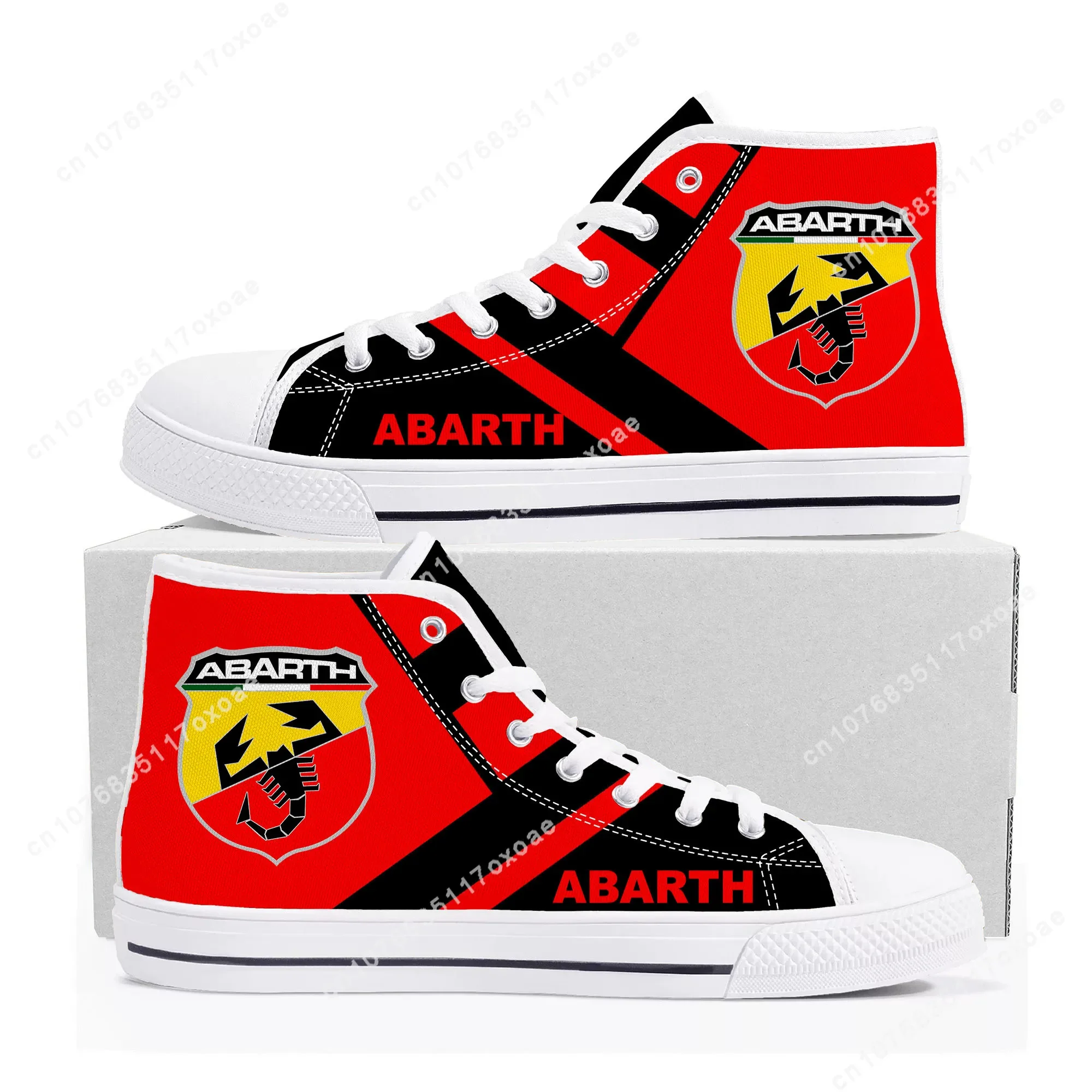 

Abarth Shoes High Top Sneakers Mens Womens Teenager High Quality Canvas Sneaker couple Casual Shoe Customize Shoes