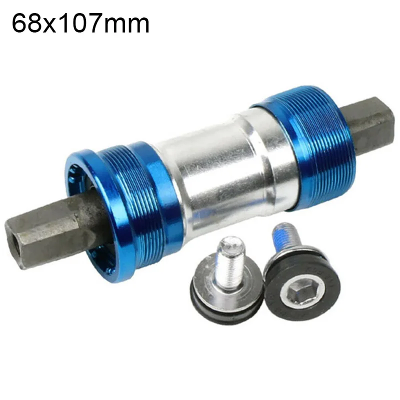 Effective Dust and Waterproofing Bike Bottom Bracket Square Taper Sealed Bearings Cartridge 68x118mm Blue+Sliver+Black