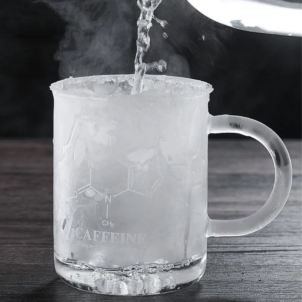 450ml Heat Resistant High Borosilicate Glass Mug Double Wall Glass Coffee Cup with Handle Milk Water Cup Clear Cups