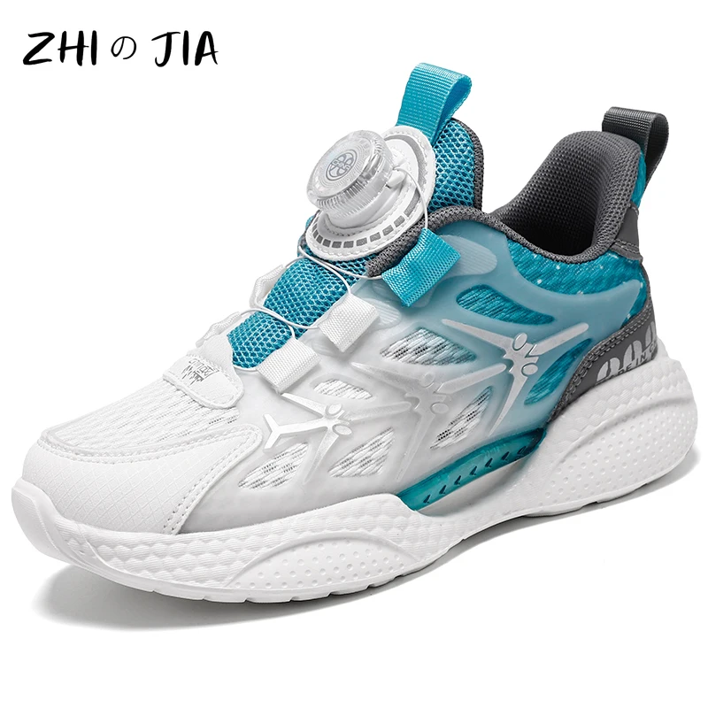 Children's Rotating Buckle Sports Leisure Footwear Boys High-Quality Basketball Shoes Summer Large size Popular Running Sneaker