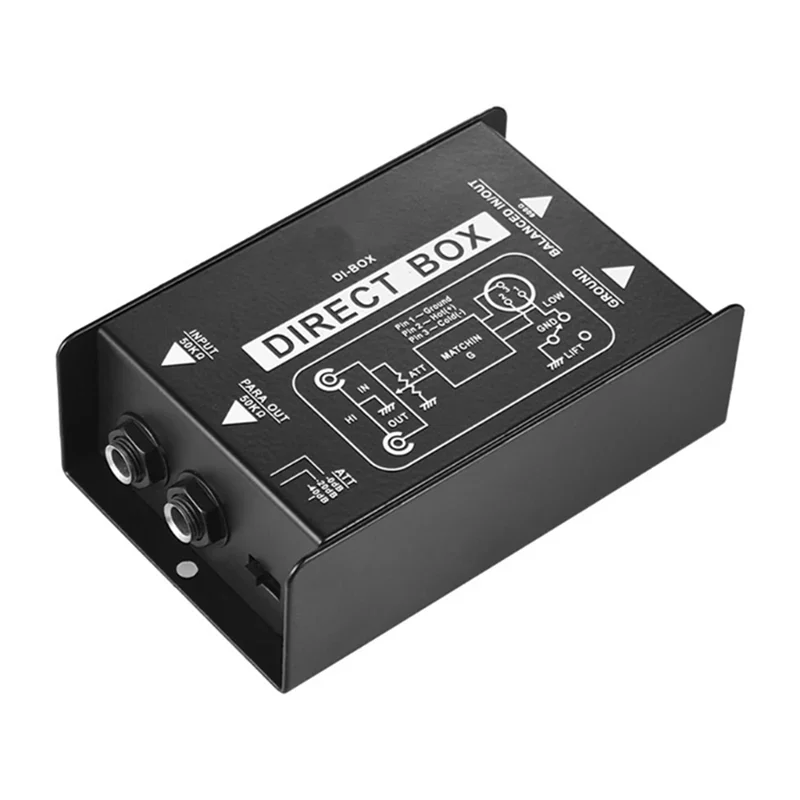 Professional DIRECT BOX Single Channel Passive DI-Box Balanced & Unbalance Signal New-POS
