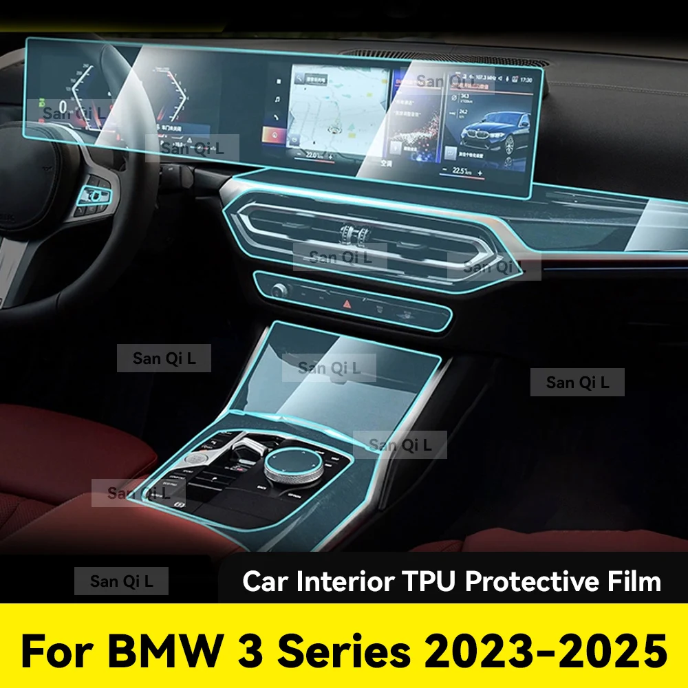 

Interior TPU For BMW 3 Series 2023 2024 2025 Protective Film Cover Anti-Scratch Gearbox Panel Navigation Screen Automotive