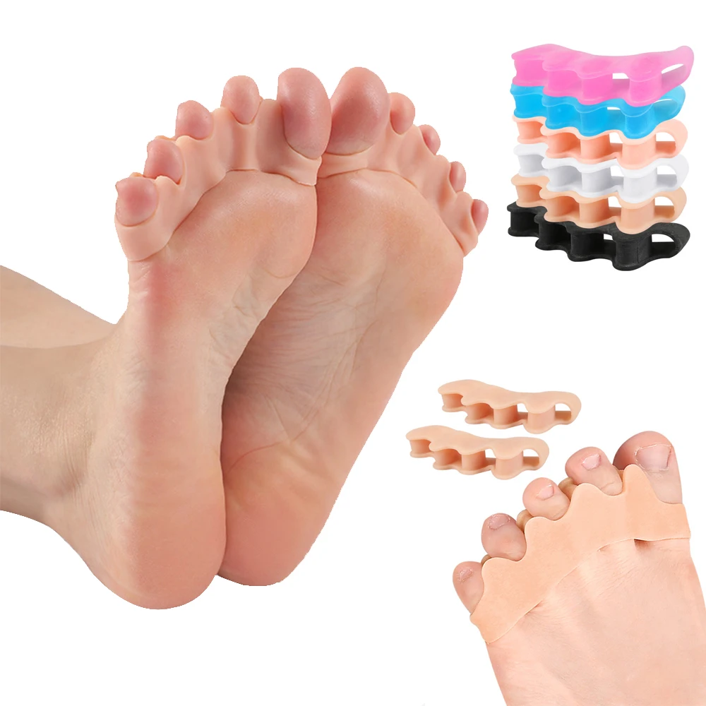 

1Pair Silicone Finger Toe Protector for Bunion Corrector Material Soft Gel Straightener Spacers Stretchers Care Tool 6 Colors