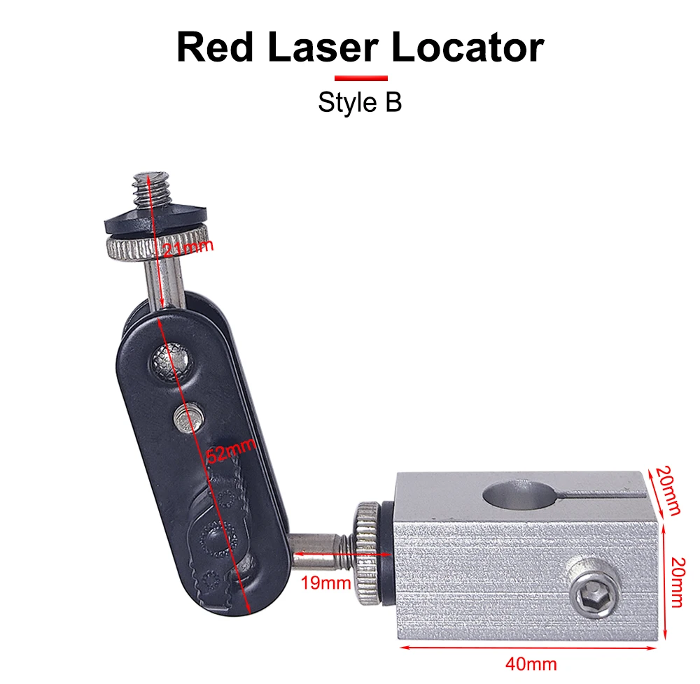 Hunst Laser Modul Rot Laser Locator Teil Werkzeuge Durchmesser 12mm Licht Halter für CO2 UV Faser Kennzeichnung Maschine – Detail 6
