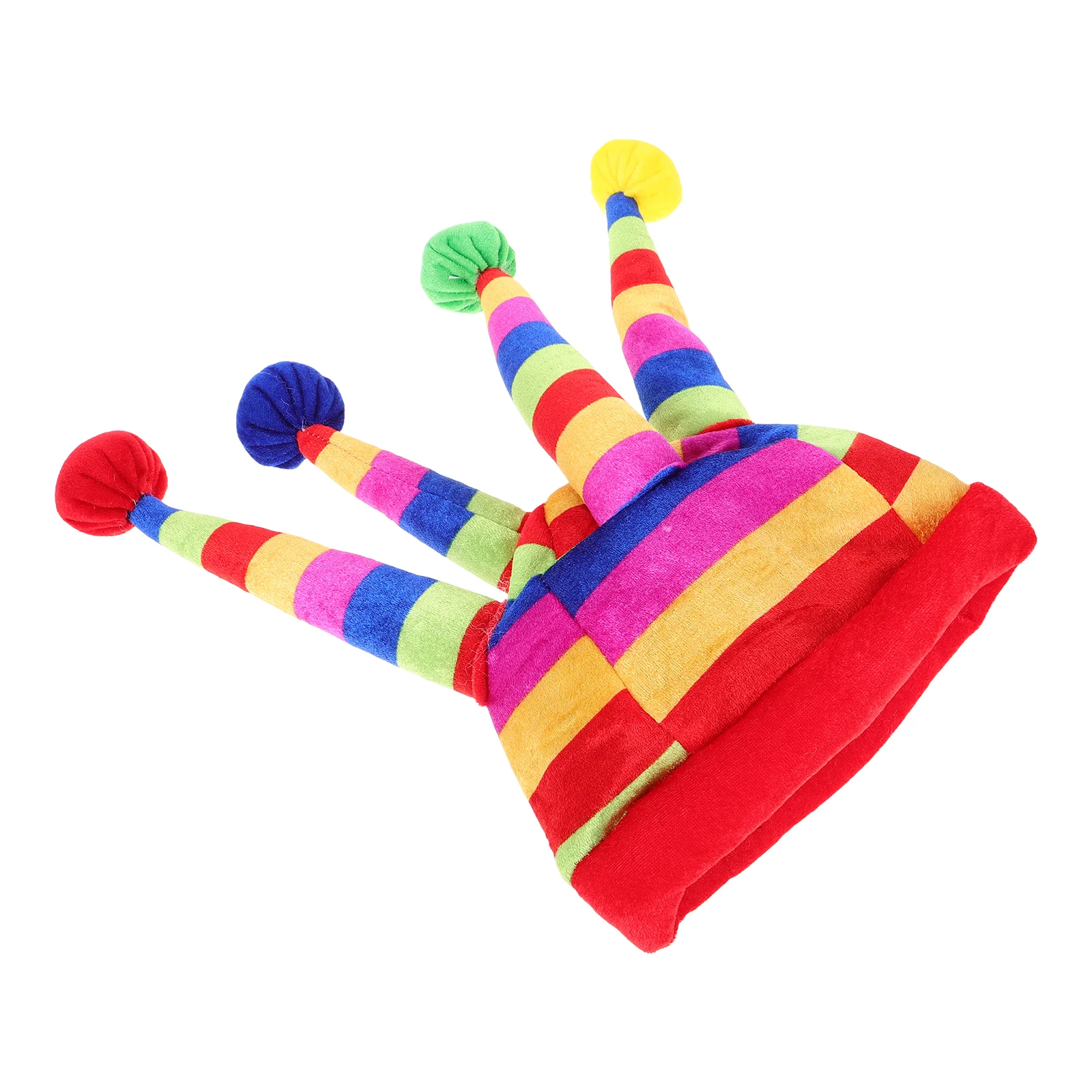 Clown Hat Halloween Costume Outfit Funny Renaissance Dress Felt Party Cosplay Headwear Man