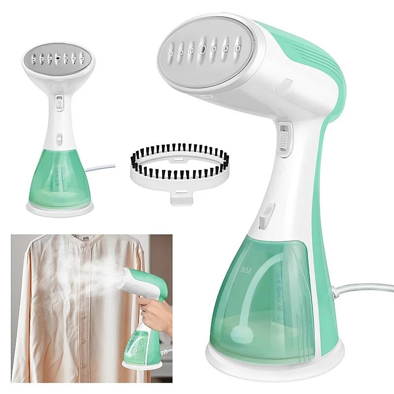 BRIEFNESS Plancha de Vapor Portátil 1500W, Eliminador de Arrugas Rápido 30s - Vaporizador Ropa con Tanque 300ML, Compacto para Hogar/Viaje, Esteriliza y Desinfecta