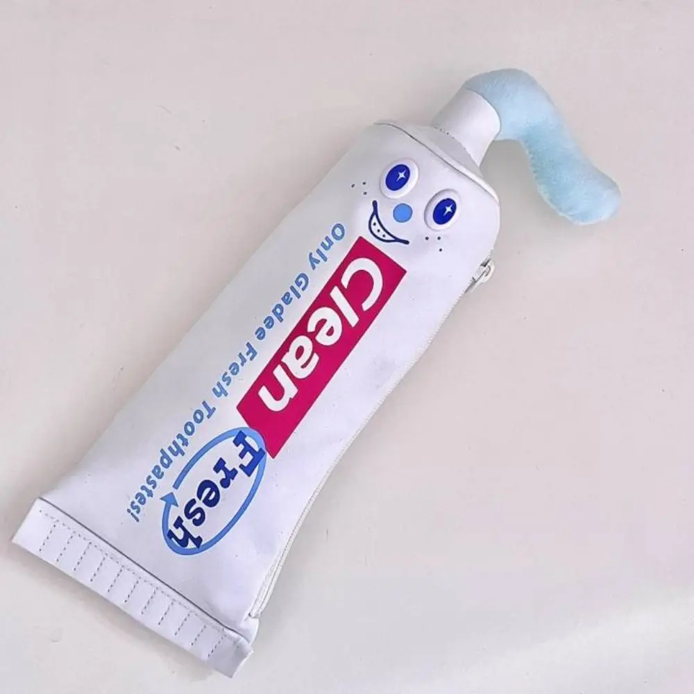 Desktop Organizer Toothpaste Pencil Case Cosmetic Pouch Large Capacity Desktop Storage Pouch Pen Pouch Pencil Holder Pencil Bag